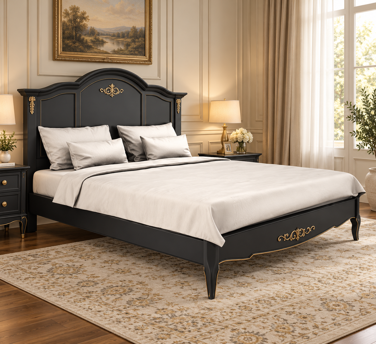 Кровать с жесткой спинкой 160*200 В206BLG