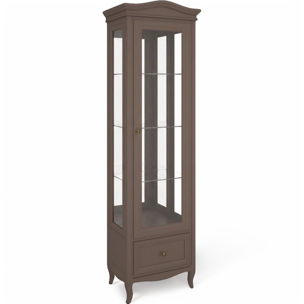 Витрина правая с зеркалом М601R/Q коричневая