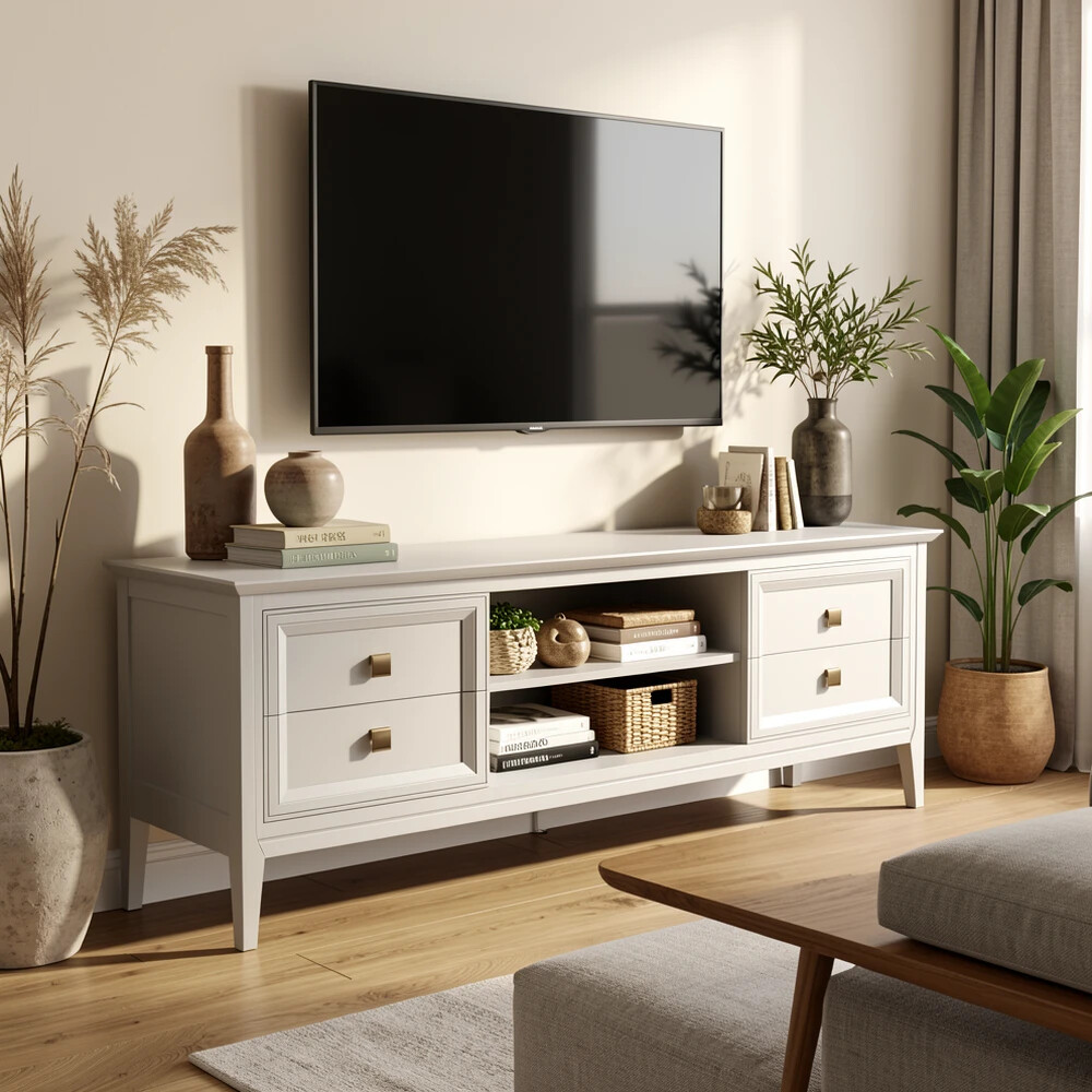 Тумба ТВ узкая Тесоро T304G Grey