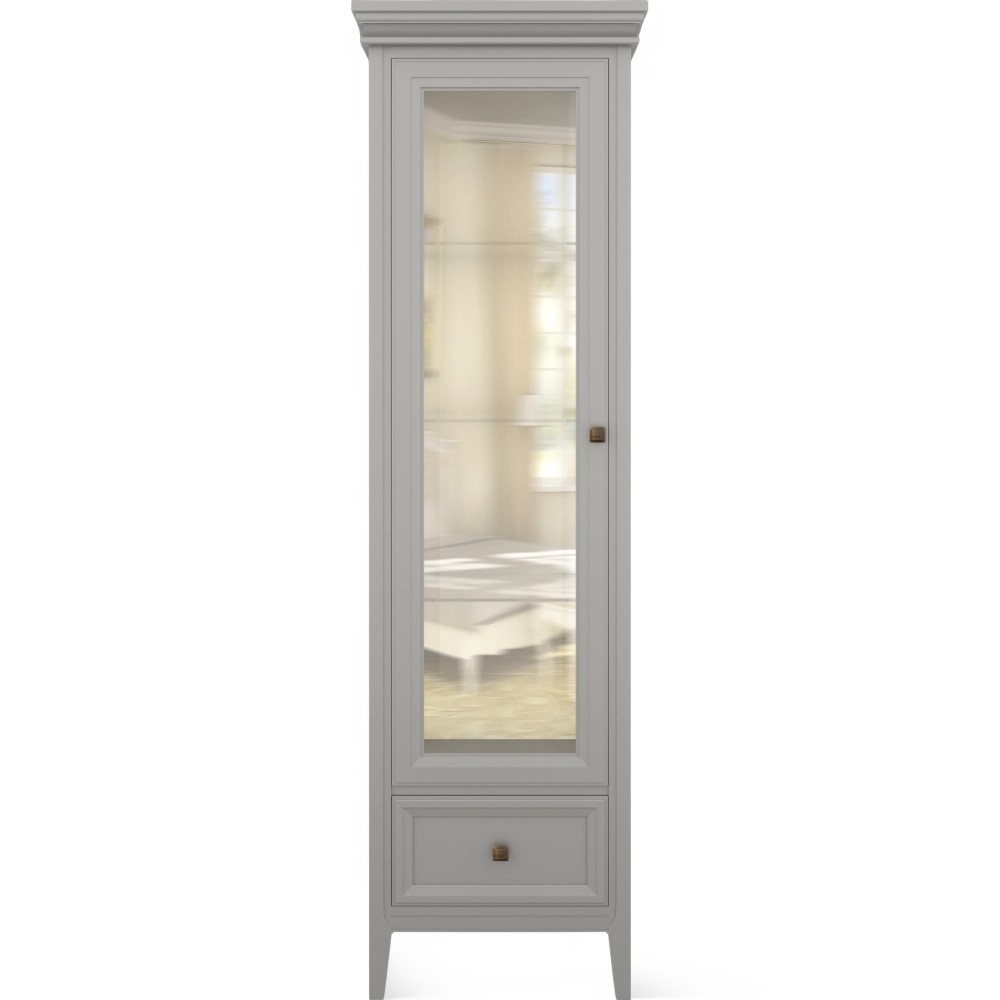 Витрина левая с зеркалом L Тесоро серая T601L/G