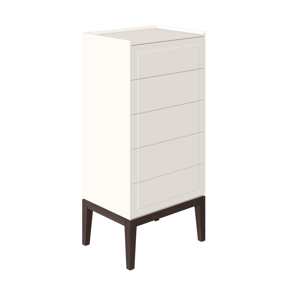 Комод высокий 5 ящиков MRS315W White