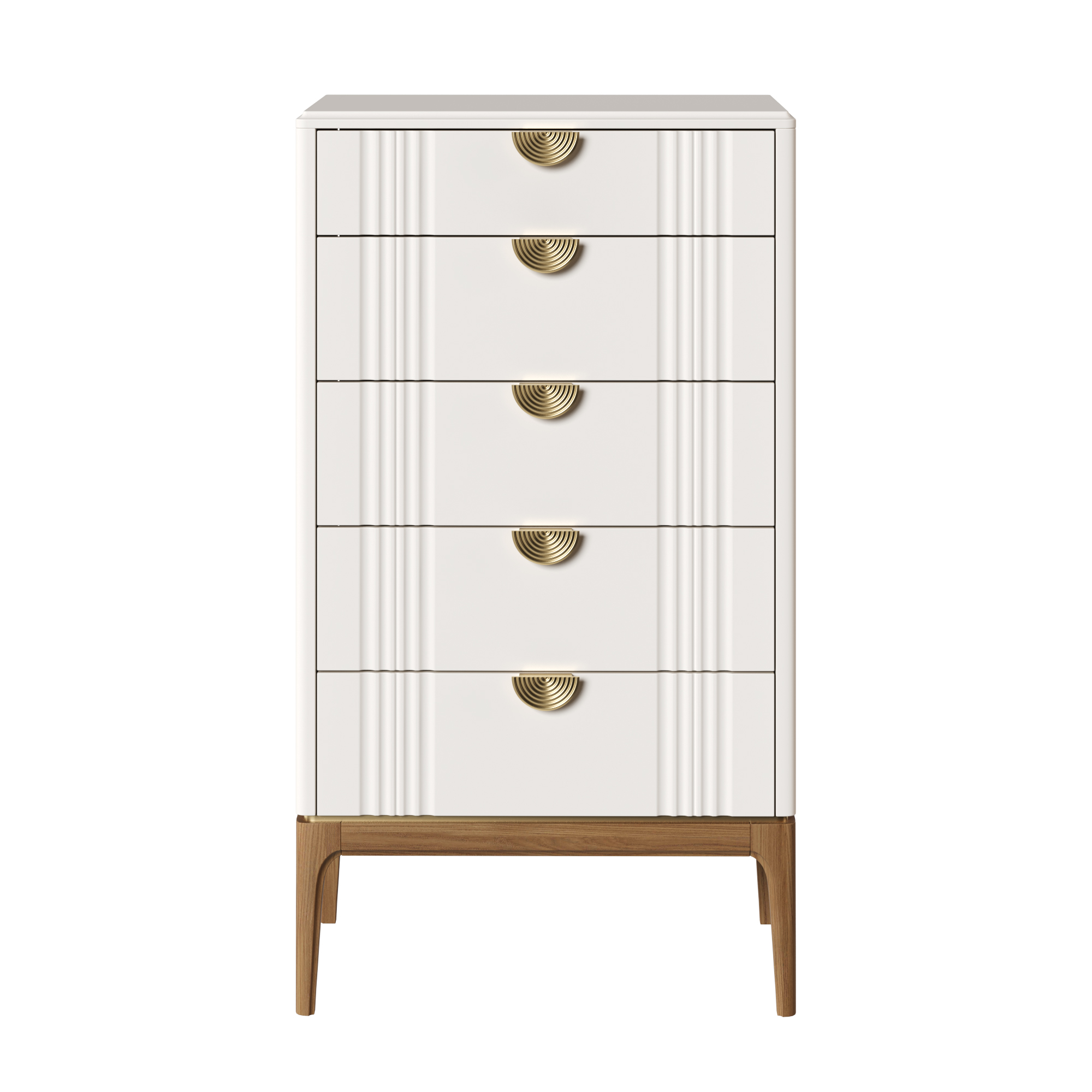 Комод высокий 5 ящиков  BR315W White