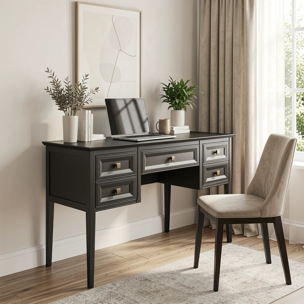 Стол письменный фрезеровка по кругу T706BL Black