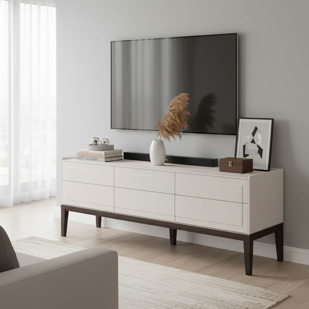 Тумба ТВ узкая MRS304W White