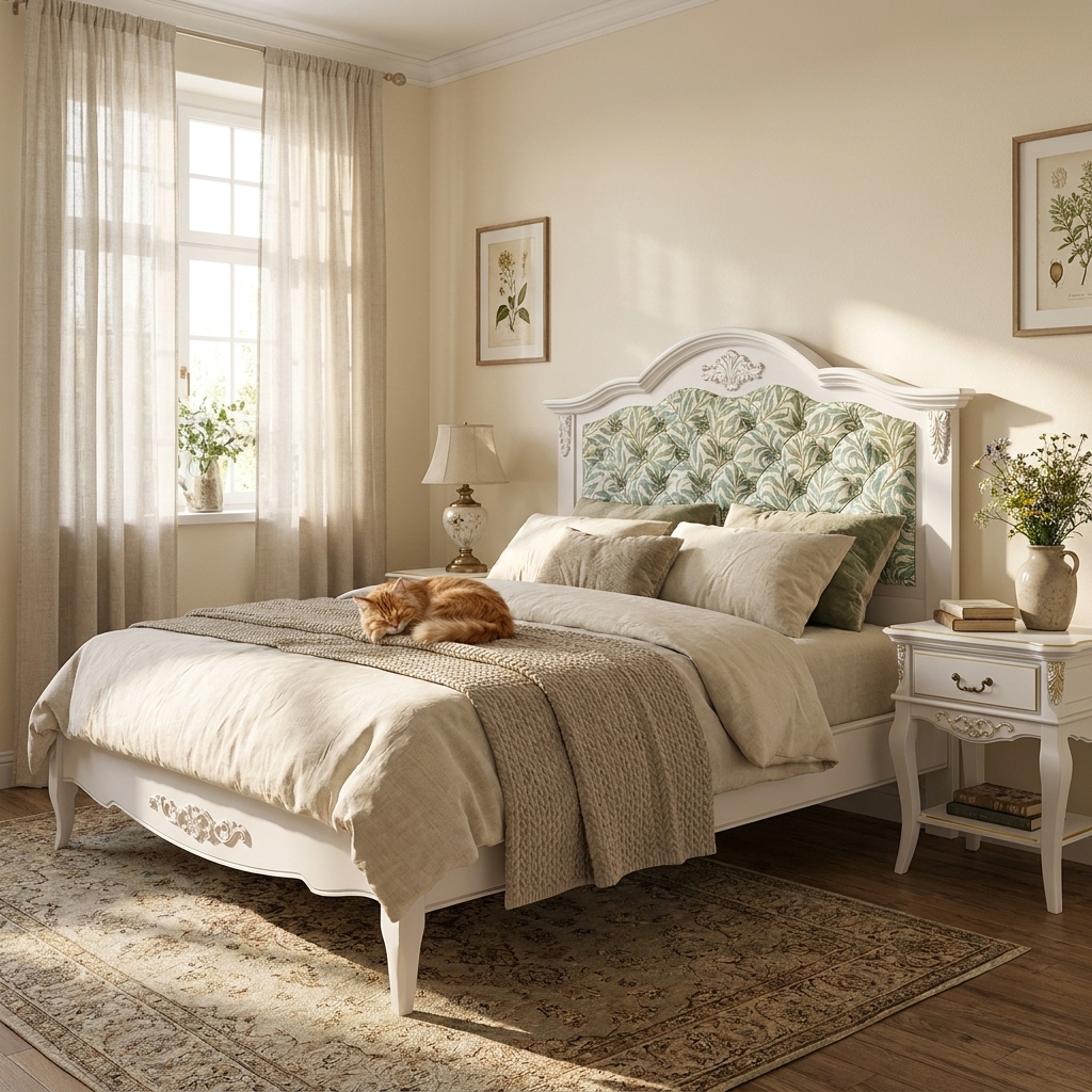 Кровать двуспальная В216 Marlette, Ветви Ивы, 160×200 см
