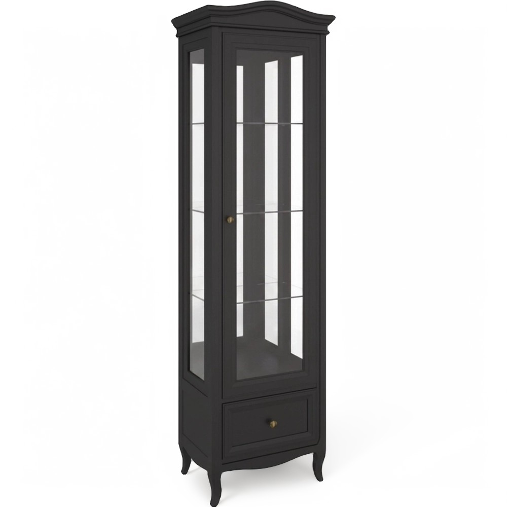 Витрина правая с зеркалом М601R/BL черная