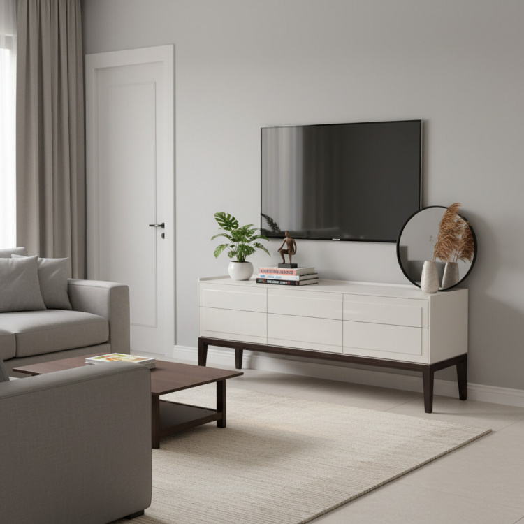Тумба ТВ узкая MRS304W White