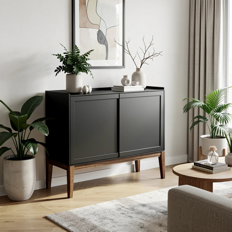Комод 2 двери MRS404BL Черный