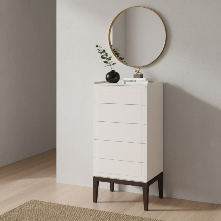 Комод высокий 5 ящиков MRS315W White