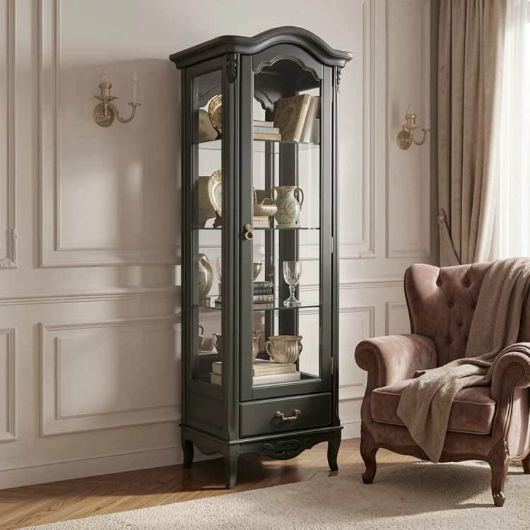 Витрина стекл. R с зеркалом В601/1BLG