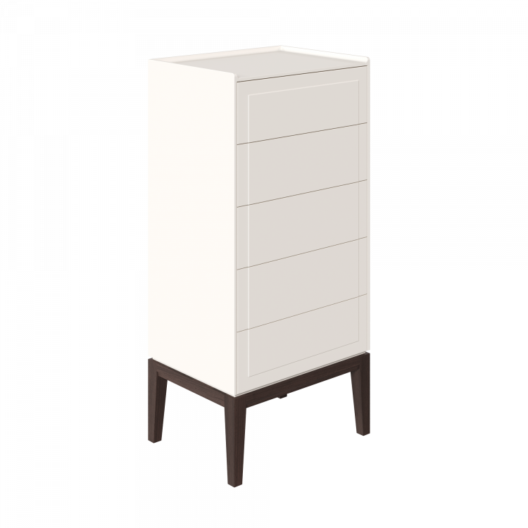 Комод высокий 5 ящиков MRS315W White