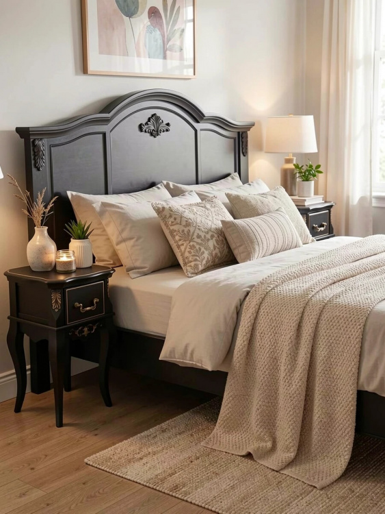 Кровать с жесткой спинкой 120*200 В202BLG