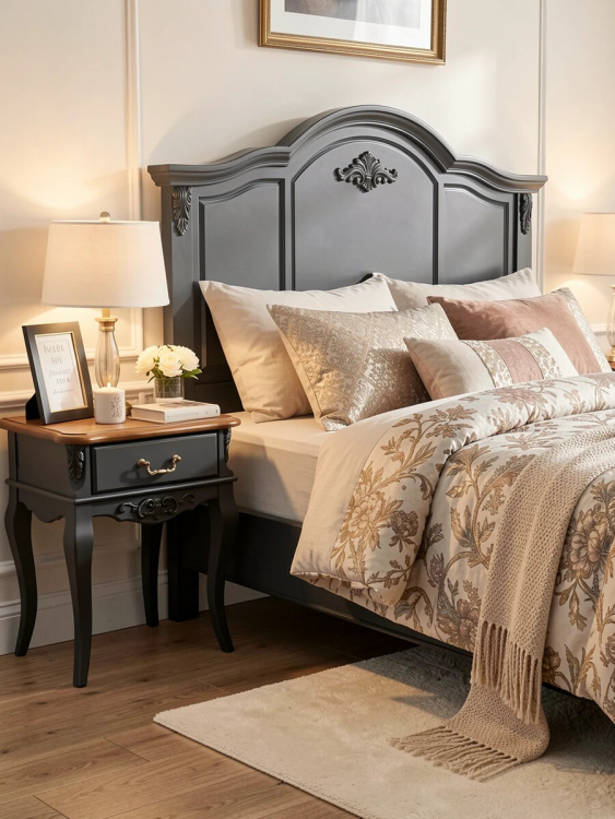 Кровать с жесткой спинкой 120*200 В202BLG