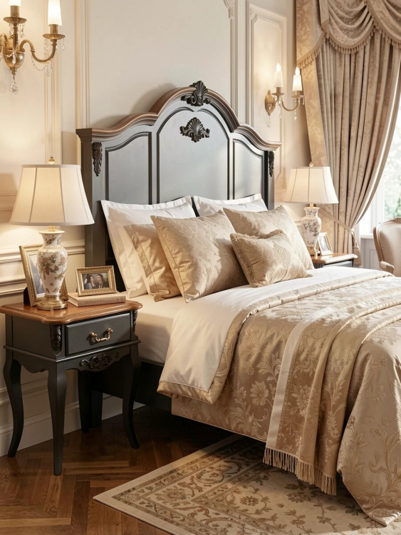 Кровать с жесткой спинкой 120*200 В202BLG