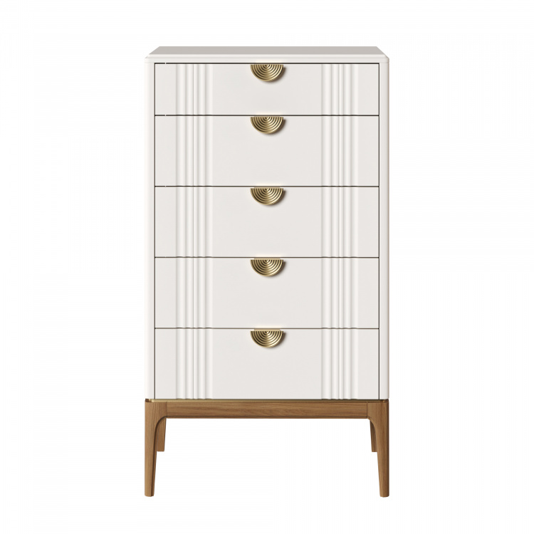 Комод высокий 5 ящиков  BR315W White