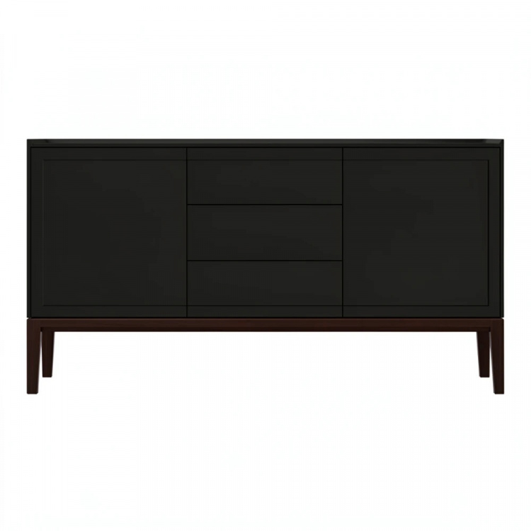 Комод широкий 3 ящика и 2 фасада MRS403BL Черный