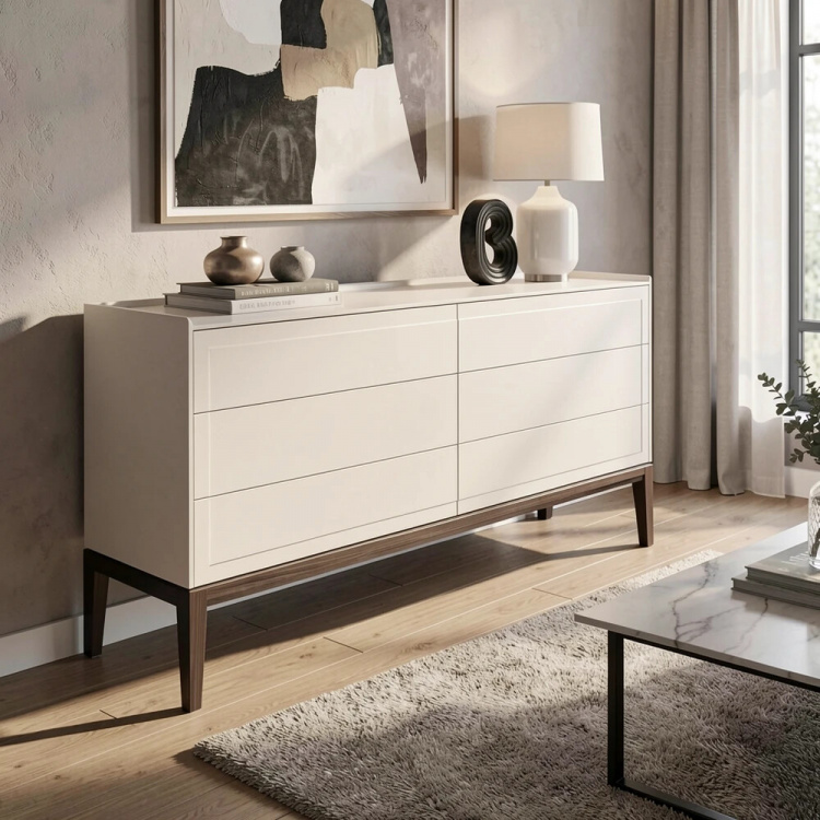 Комод  6 ящиков MRS406W  Белый