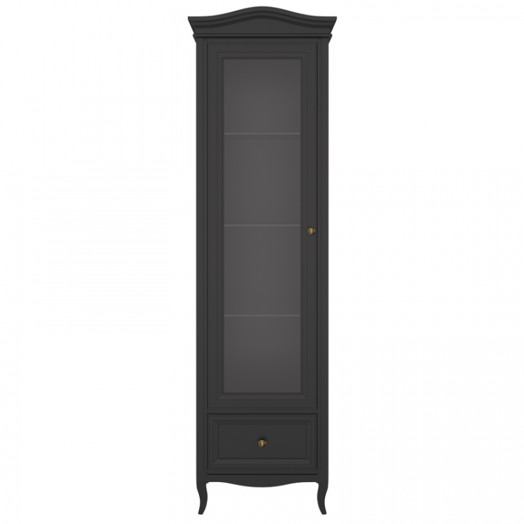 Витрина левая  с зеркалом М601L/BL черная
