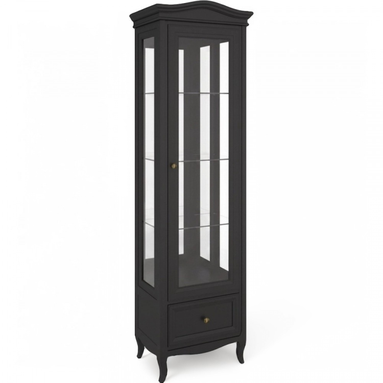 Витрина правая с зеркалом М601R/BL черная