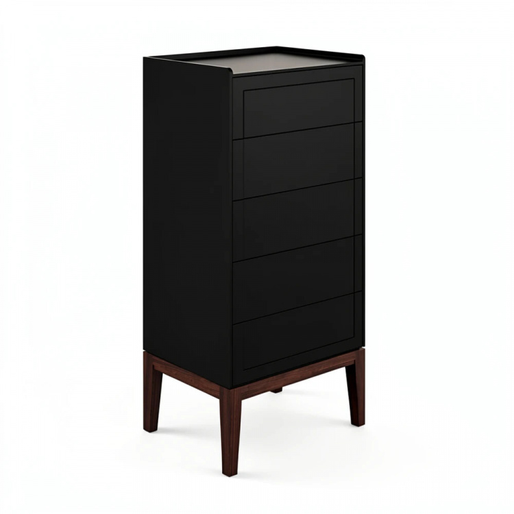 Комод высокий 5 ящиков MRS315BL Черный